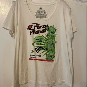 White Pizza Planet Alien Graphic Tee XL